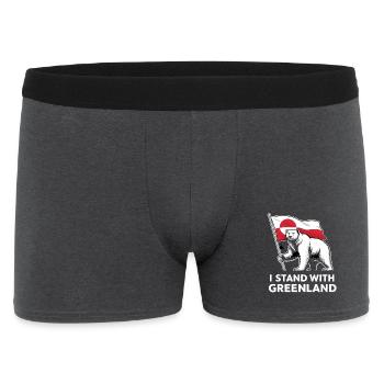 Greenland Polar Bear Flag - Men's Boxer Shorts - charcoal grey - Front