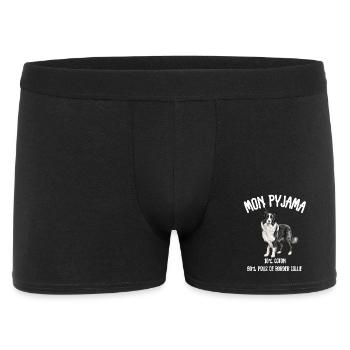 Pyjama Poils de Border Collie - Boxer Homme - noir - Devant