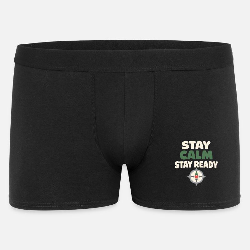 Ruhe Schlägt Panikbereitschaft, Lebensstil, - Männer Boxer Shorts - Schwarz