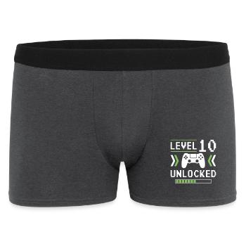 Niveau 10 Débloqué : Jeu vidéo terminé - Boxer Homme - charbon - Devant