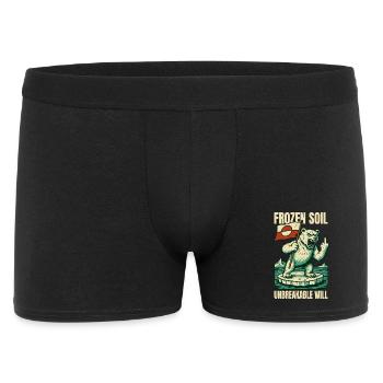 Frozen Soil Unbreakable Will Greenland Flag Shirt - Men's Boxer Shorts - black - Front