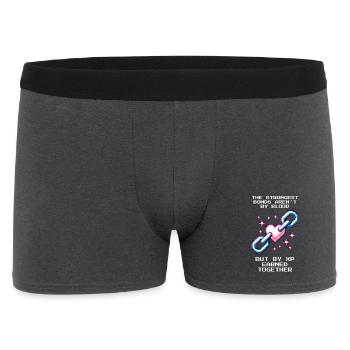 Gang le plus fort : XP au lieu de sang | Famille Patchwork - Boxer Homme - charbon - Devant