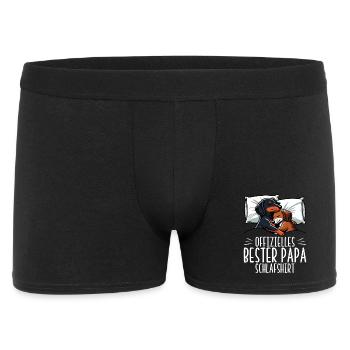 Offizielle Bester Papa Schnarchshirt Dachshund - Männer Boxer Shorts - Schwarz - Vorne