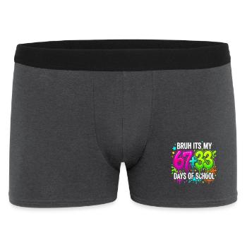 Mec, c’est mes 67 33 jours d’école - Boxer Homme - charbon - Devant