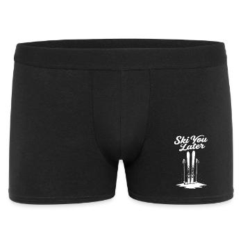 Ski You Later: Funny saying for skiers - Men's Boxer Shorts - black - Front