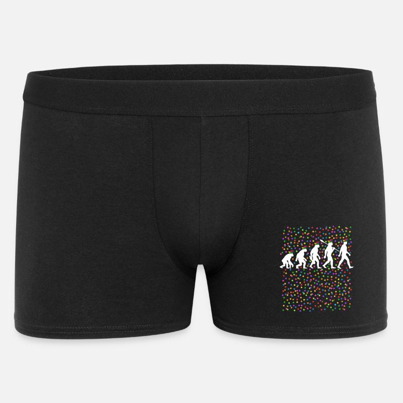 Homo Karnevalis | Evolution der Narren, Fastnacht - Männer Boxer Shorts - Schwarz