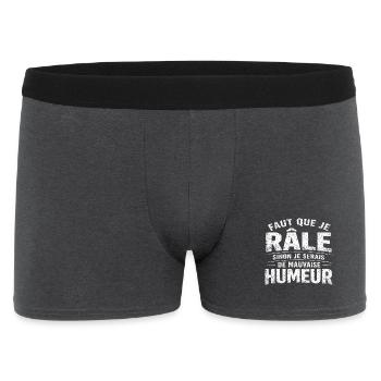Funny complainer I have to moan bad mood - Men's Boxer Shorts - charcoal grey - Front
