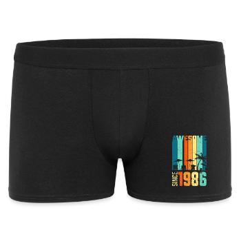 Vintage Tropical Skyline Since 1986 - Men's Boxer Shorts - black - Front