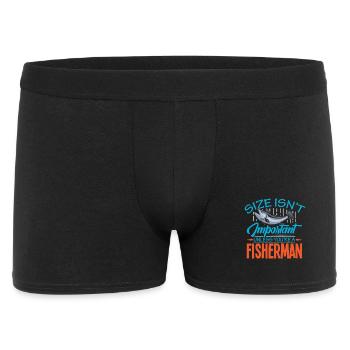 Angeln Angler Fische Fischer Sprüche Petri Heil - Männer Boxer Shorts - Schwarz - Vorne
