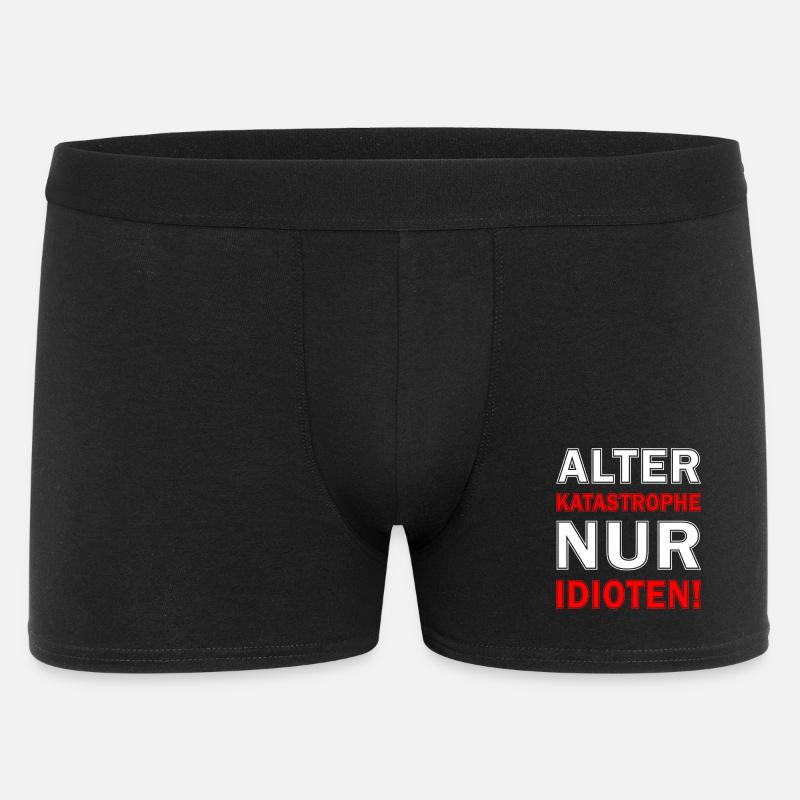 Nur Idioten Design - Männer Boxer Shorts - Schwarz