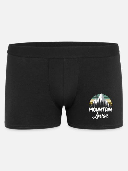 Mountain Retro Mountain Landscape - Men's Boxer Shorts - black
