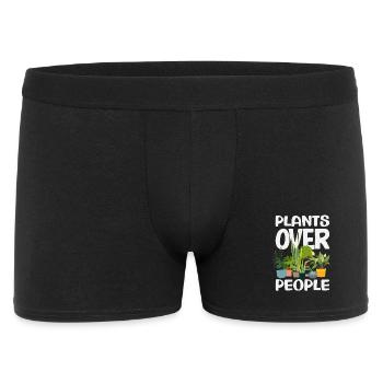 Amoureux des plantes avant les gens Plante succulente - Boxer Homme - noir - Devant