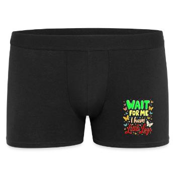Attends-moi, j’ai de petites jambes en disant - Boxer Homme - noir - Devant