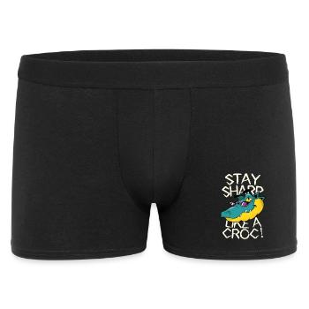 Stay sharp - Crocodile with style - Men's Boxer Shorts - black - Front