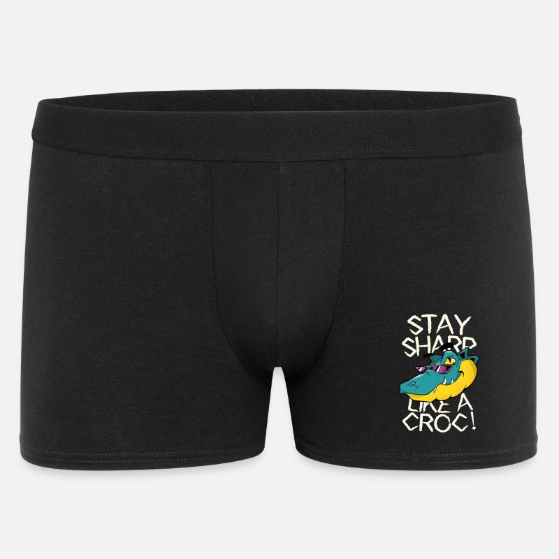 Reste vigilant - Crocodile avec style - Boxer Homme - noir