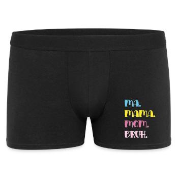Mama Mom Bruh en typographie pastel - Boxer Homme - noir - Devant