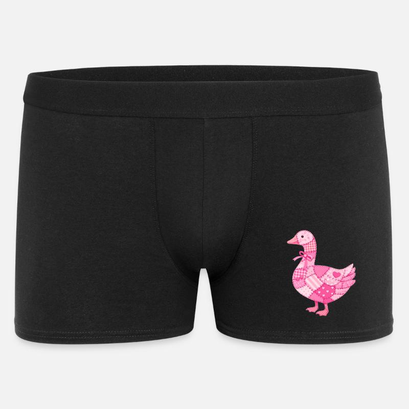 Canard Rose Patchwork - Boxer Homme - noir