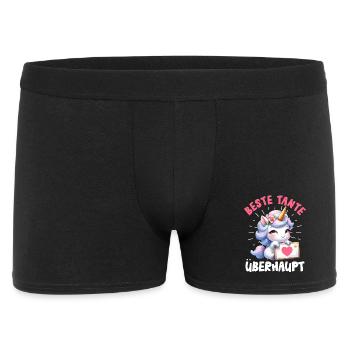 Nachwuchs BESTE TANTE ÜBERHAUPT Lustiges - Männer Boxer Shorts - Schwarz - Vorne