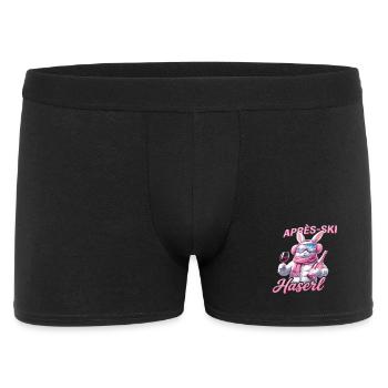 Après-Ski Haserl – Conception de lapins de fête - Boxer Homme - noir - Devant