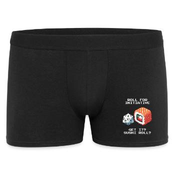 Rolling the Initiative | Sushi Roll Pun - Men's Boxer Shorts - black - Front