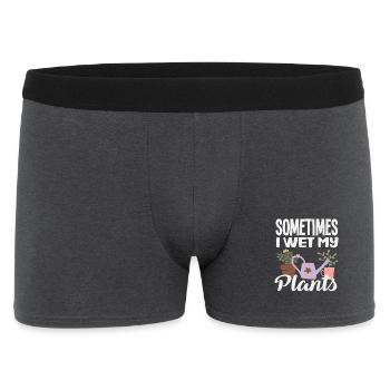 Amoureux des plantes Mouillez mes plantes Jardinier de fleurs - Boxer Homme - charbon - Devant