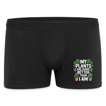Mes plantes vont mieux que moi - Boxer Homme - noir - Devant