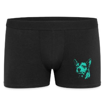Chihuahua fumant un chien drôle mème humour Chi - Boxer Homme - noir - Devant