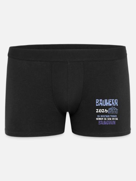 Bauherr 2026 Bauleiter Baustelle Richtfest - Männer Boxer Shorts - Schwarz