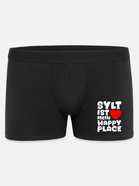 SYLT IS MY HAPPY PLACE Funny - Men's Boxer Shorts - black