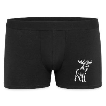 Design de la nature nordique minimaliste en renne - Boxer Homme - noir - Devant