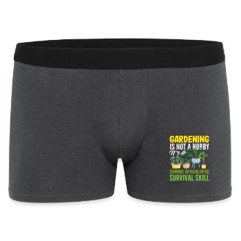 Plant Lover Funny Gardening Hobby - Men's Boxer Shorts - charcoal grey - Front