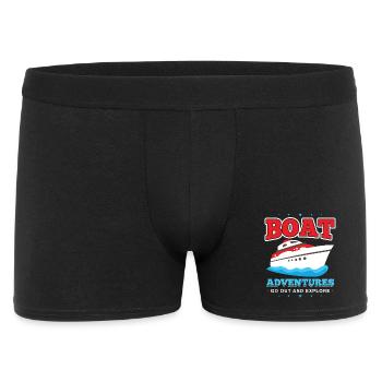 Bootabenteuer Entdecke Meer - Männer Boxer Shorts - Schwarz - Vorne