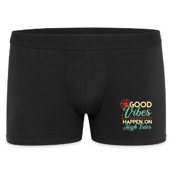 Bonnes vibrations à marée haute - Boxer Homme - noir - Devant