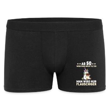 Licorne pour 50 ans – On devient encore plus duveteux - Boxer Homme - noir - Devant