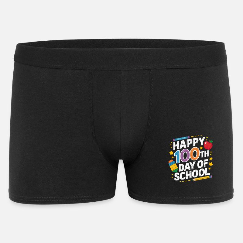 100e jour d’école Conception néon - Boxer Homme - noir
