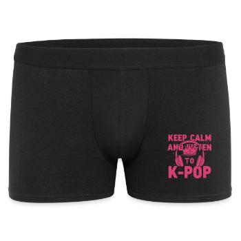 Restez calme et écoutez la musique coréenne K-Pop - Boxer Homme - noir - Devant