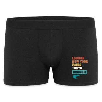 Vacances en mer du Nord LONDRES NEW YORK PARIS BORKUM - Boxer Homme - noir - Devant