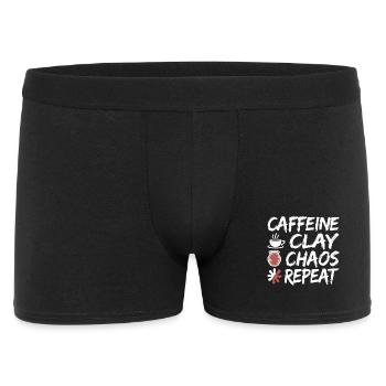 Caffeine Clay Chaos Repeat Design - Men's Boxer Shorts - black - Front