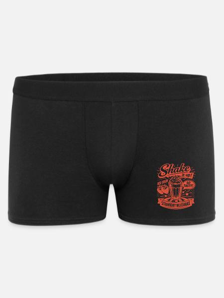 Strawberry Milkshake 50s Retro Design - Men's Boxer Shorts - black