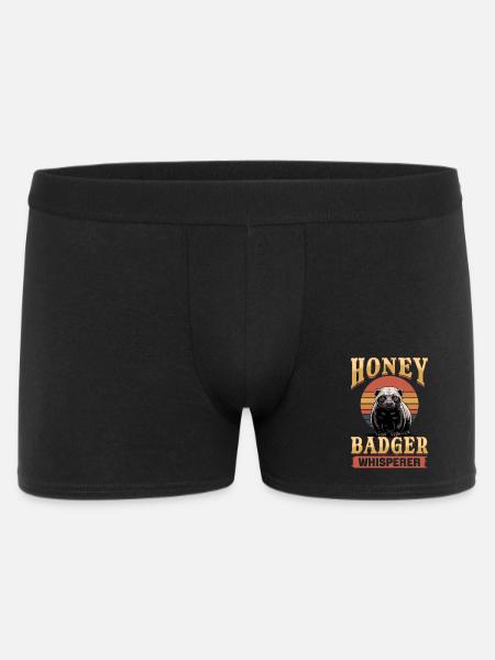 Funny Honey Badger - Männer Boxer Shorts - Schwarz