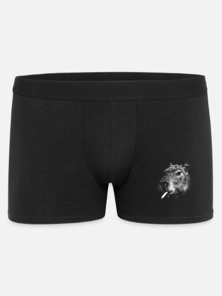 Fumer, cigarette, capybara, fumer une cigarette - Boxer Homme - noir