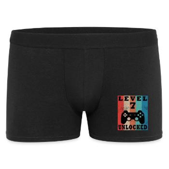 Level 7 freigeschaltet Retro-Controller - Männer Boxer Shorts - Schwarz - Vorne