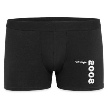Vintage Geburtstagsgeschenk 2008 - Männer Boxer Shorts - Schwarz - Vorne