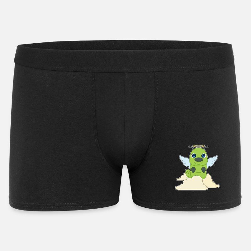 Ailes d’ange chenille - Boxer Homme - noir