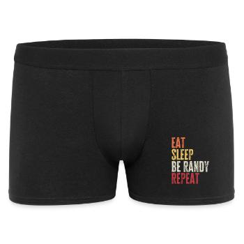 Mange, dors, sois randy, répète le nom rétro - Boxer Homme - noir - Devant