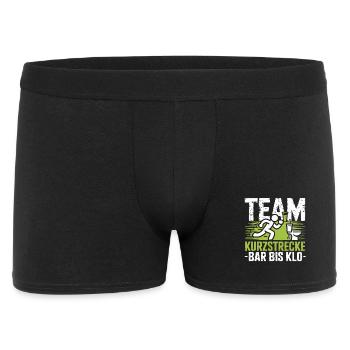  Team Kurzstrecke Bar Bis Klo Lustiger Party - Männer Boxer Shorts - Schwarz - Vorne