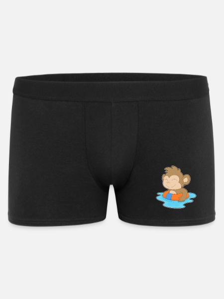 Monkey Swimming Swim Ring Summer - Men's Boxer Shorts - black