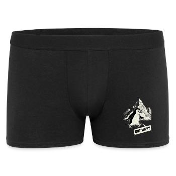 But Why Penguin - Men's Boxer Shorts - black - Front