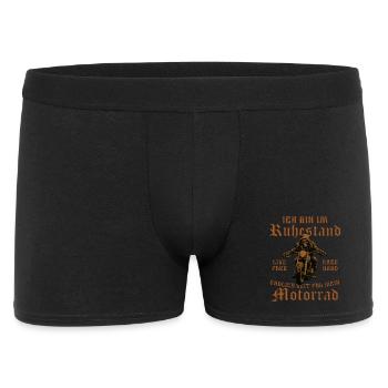 Pension Motorcycle Pensioner Saying Vintage - Men's Boxer Shorts - black - Front