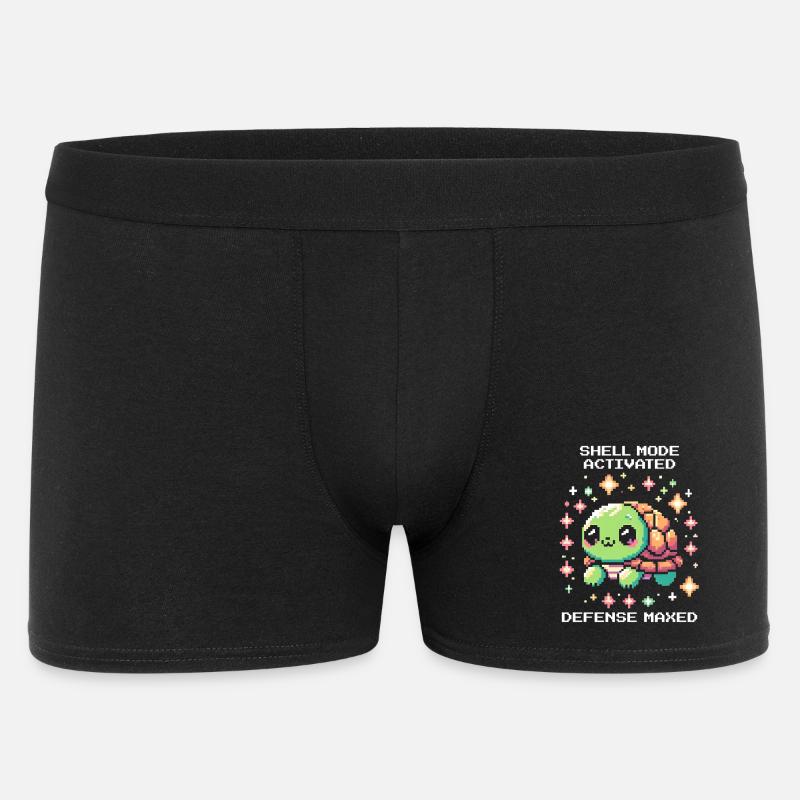 Panzermodus aktiv | Schildkröte - Männer Boxer Shorts - Schwarz
